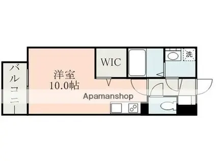RIO内坪井(ワンルーム/2階)の間取り写真