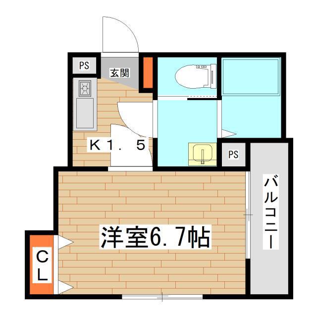 LIBRA COURT苦竹(1K/3階)の間取り写真