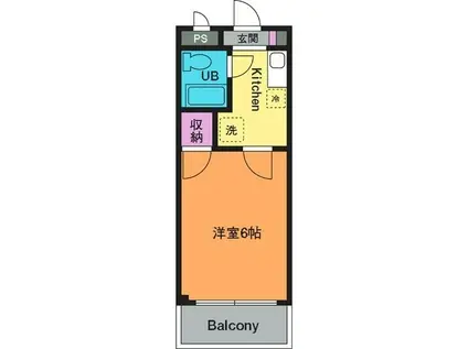 カナレハイツ(1K/1階)の間取り写真
