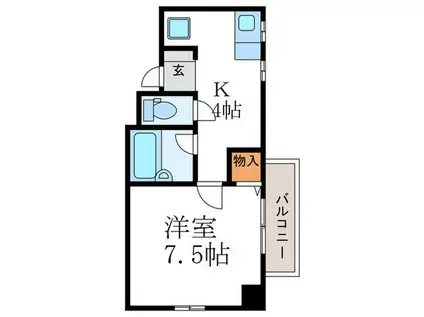 レスポワール(1K/2階)の間取り写真