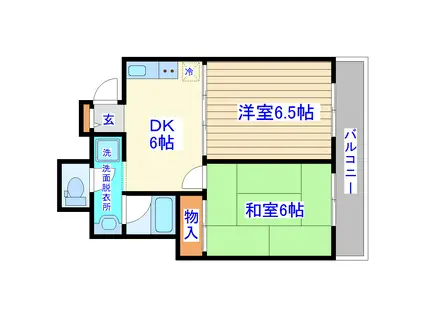 パストラル大和(2DK/2階)の間取り写真