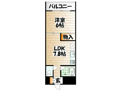 ヒットパークレジデンス三萩野(1LDK/3階)の間取り写真