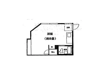 オーケーハウス(ワンルーム/2階)の間取り写真