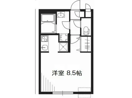 リブリ・ニュータウン(1K/2階)の間取り写真
