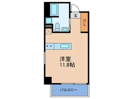 シーズ・アパ-トメント中之島(ワンルーム/5階)の間取り写真