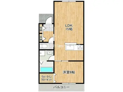 LIVESTYLEII(1LDK/1階)の間取り写真