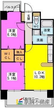 ステラSTII(2LDK/1階)の間取り写真