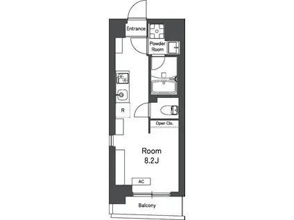 レキシントン・スクエア曙橋(1K/2階)の間取り写真