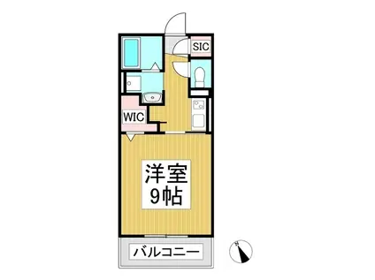 セジュールオッツ・YSK(1K/1階)の間取り写真