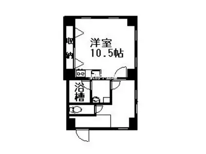 コーポ脇アパート(ワンルーム/1階)の間取り写真