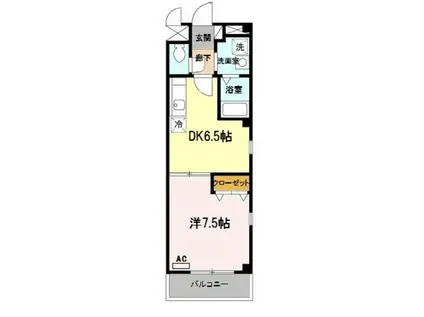 メゾンバイタルB棟(1DK/3階)の間取り写真