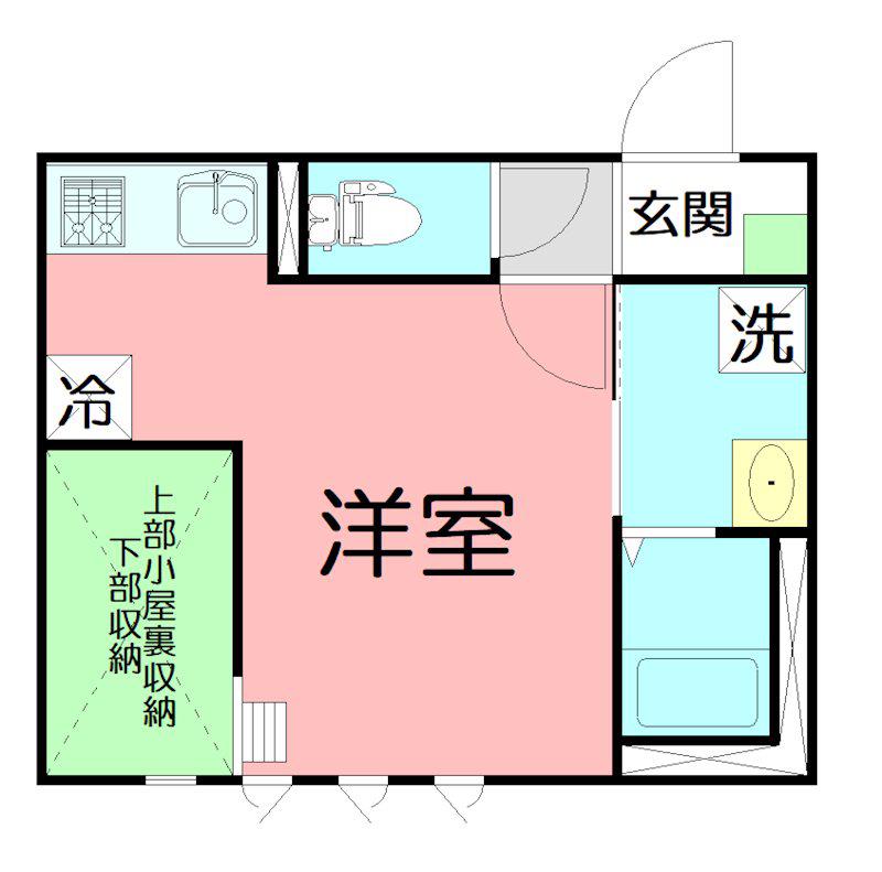 湘南新宿ライン高海 鴨宮駅 徒歩14分 1階建 築2年(ワンルーム/1階)の間取り写真
