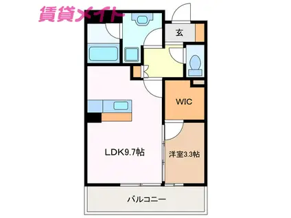 SPACE・K TAMAGAKI(1LDK/2階)の間取り写真