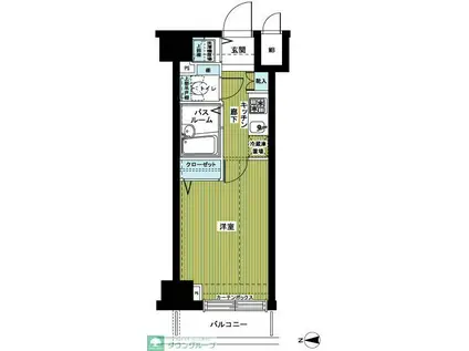 フェニックス方南町弐番館(1K/2階)の間取り写真