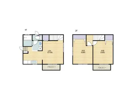 グリーンフィールドシオンD(2LDK/1階)の間取り写真
