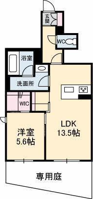ヴィラ・ボナール(1LDK/1階)の間取り写真