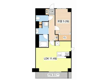 メゾン中沢(1LDK/3階)の間取り写真