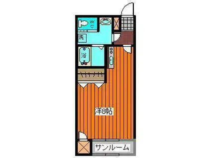 リッチオーク拾番館(ワンルーム/2階)の間取り写真