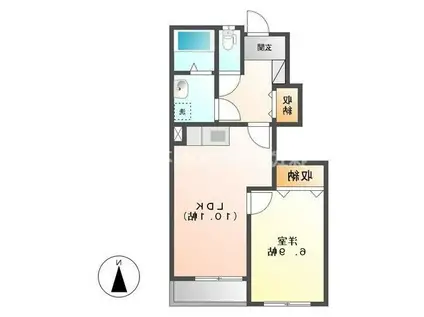 ミッシェルサンコート(1LDK/1階)の間取り写真