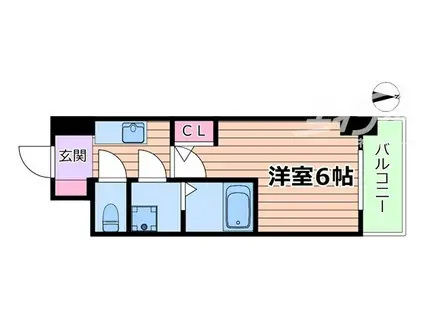 エスリードザ・グラン天六(1K/10階)の間取り写真