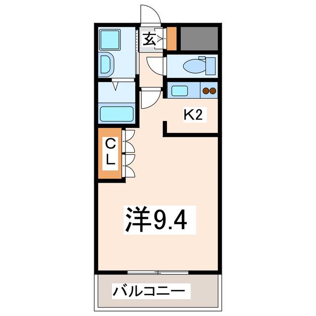 サニーフィールド(1K/1階)の間取り写真