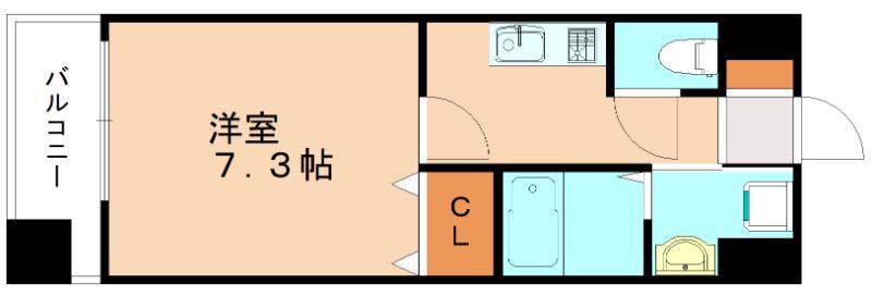 プレミアJONO(1K/4階)の間取り写真