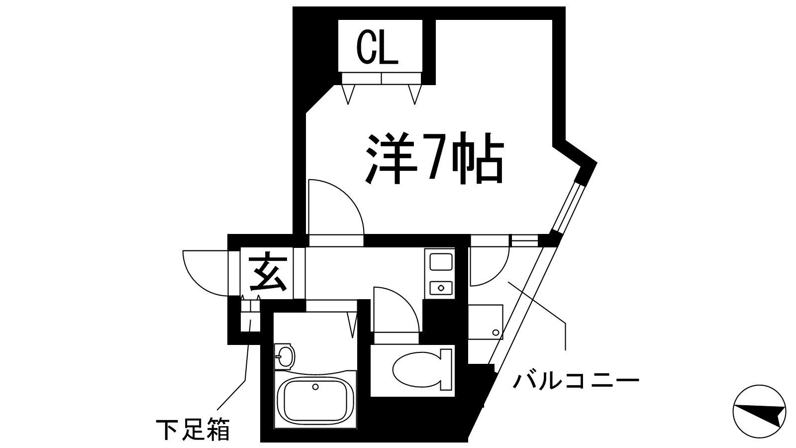 IBKHOUSEⅡ(1K/4階)の間取り写真