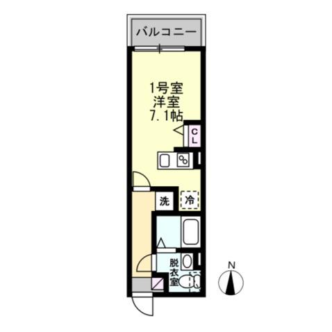 FELICE浅田(ワンルーム/1階)の間取り写真