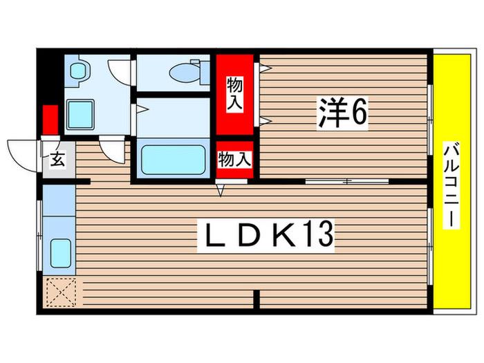 ロイヤルマンションシント-B(1LDK/2階)の間取り写真