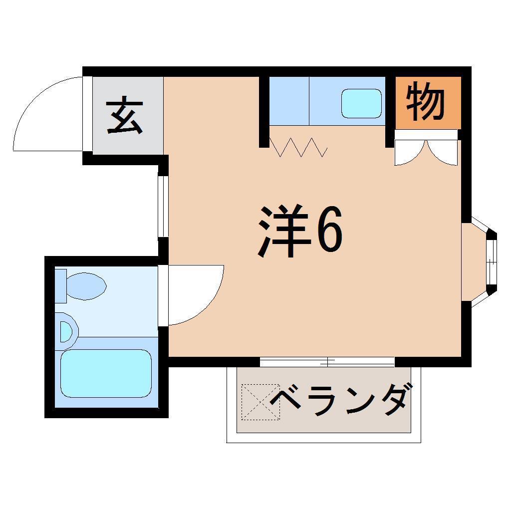 MIDORIハイツ太田町(ワンルーム/1階)の間取り写真