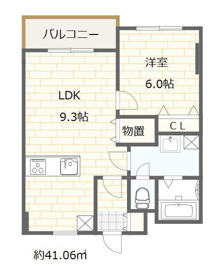 長尾興産ビル(1LDK/4階)の間取り写真