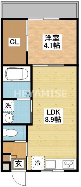MODERN PALAZZO グランM(1LDK/1階)の間取り写真