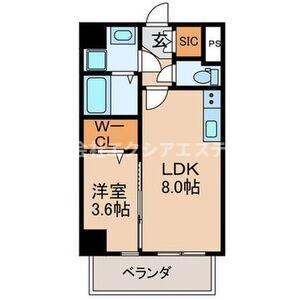 KAUNIS LUSSO(1LDK/5階)の間取り写真