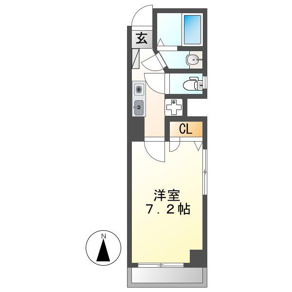 京屋ビル(1K/7階)の間取り写真