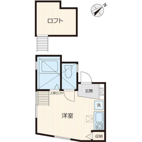 G・Aヒルズ和田町(ワンルーム/1階)の間取り写真