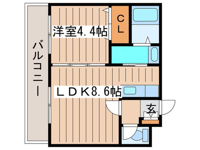 セレブ・シティ(1LDK/5階)の間取り写真