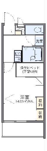 レオパレスハピネス今池(1K/3階)の間取り写真