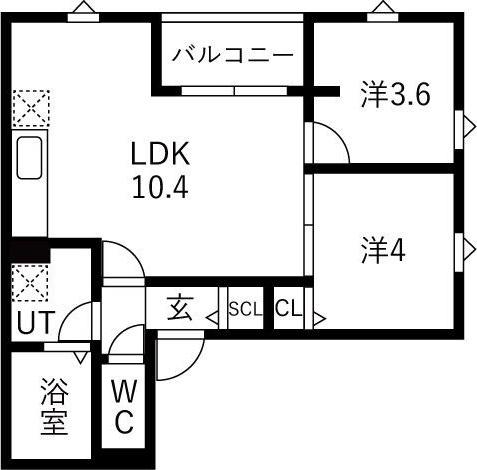 DEVELD西又兵ヱ(2LDK/1階)の間取り写真