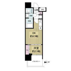 セレニテ中崎町リアン(1DK/11階)の間取り写真