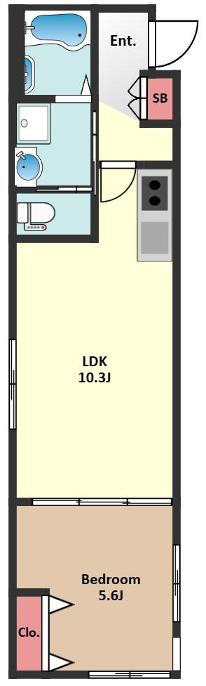 MAISON HIRO(1LDK/1階)の間取り写真