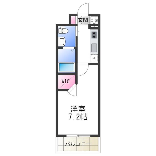 アービングNEO平野駅前(1K/8階)の間取り写真