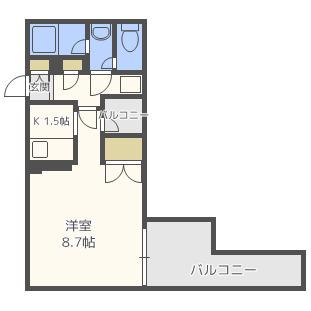 コーポYAHATAナンバ元町(1K/10階)の間取り写真