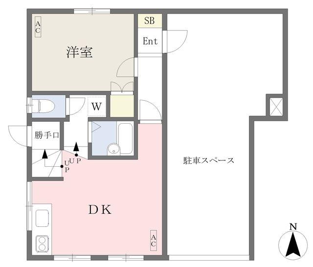 アルファンブラ(1LDK/1階)の間取り写真
