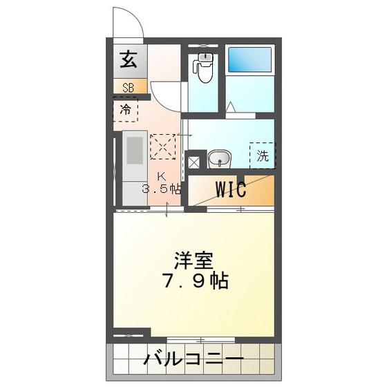 D ROYAL HISAI(1K/1階)の間取り写真
