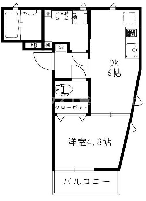 MAISON A MA FACON(1DK/3階)の間取り写真