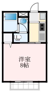 サングリエ(1K/2階)の間取り写真