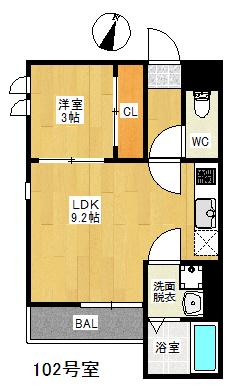 GRANDTIC リモン(1LDK/1階)の間取り写真