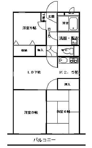 スマイルM1(3LDK/2階)の間取り写真