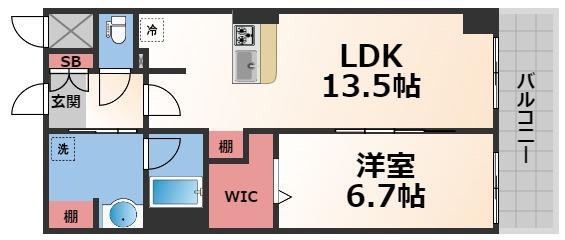 サニーサイド深江(1LDK/3階)の間取り写真
