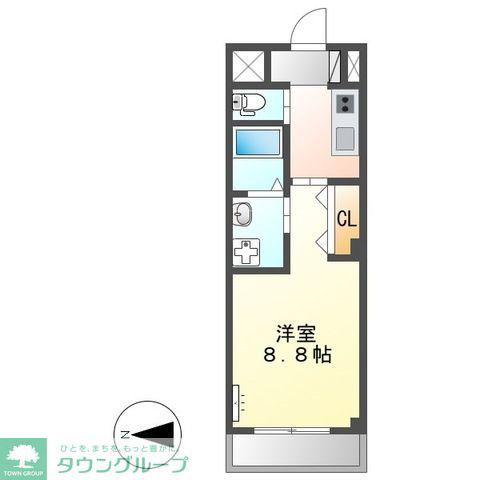 MISSION(1K/1階)の間取り写真